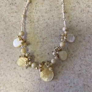 White House Black Market Pearl and Gold Necklace